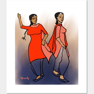 Bhangra Girls in Red Posters and Art